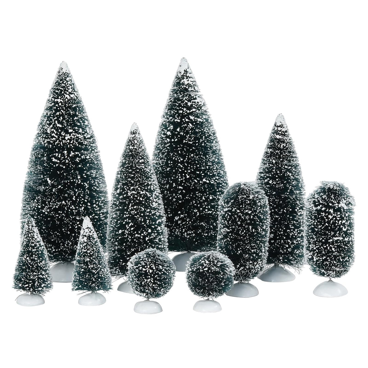 Department 56 Accesorios para aldeas Bag-O-Frosted Topiaries Árbol