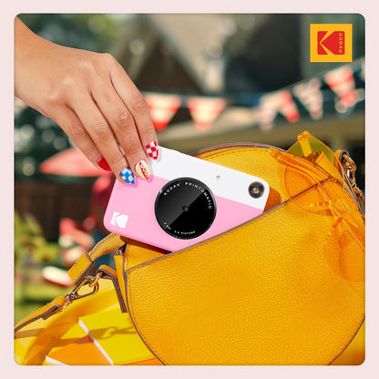 Kodak Cámara Digital de impresión instantánea (Rosado) Impresión a Todo Color en Papel Fotográfico Zink 2 x 3 Pulgadas Papel Adhesivo– Imprime Recuerdos al Instante