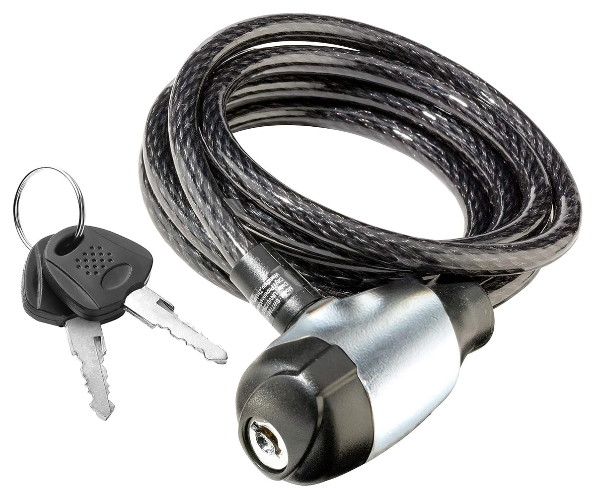 Schwinn - Cerraduras de Bicicleta, Cerradura en U o Opciones de Bloqueo Iluminado, Resistente antirrobo, Cerradura para Equipos al Aire última intervensión y Bicicleta - Nivel de seguridad 1 - cerradura de llave - Cable de 6 pies - 8 mm