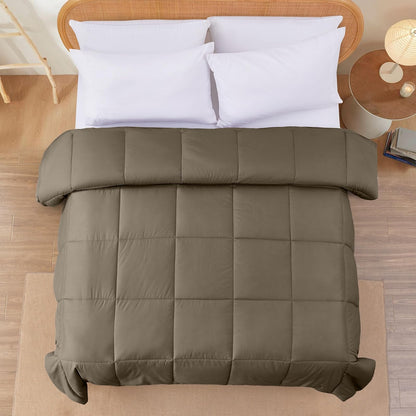 Amrapur Overseas 2dwncmfg Plumón de Ganso Alternativa Microfibra Acolchado Reversible Colcha