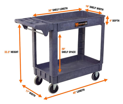 WEN Carro utilitario de servicio, capacidad de 500 libras, 40 x 17 pulgadas
