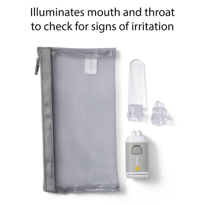 Safety 1st Depresor de lengua iluminado, ilumina la boca y la garganta para comprobar si hay signos de irritación, transparente