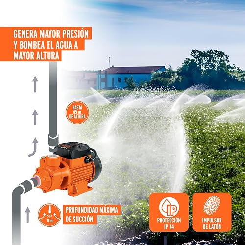 Truper Expert BOAP-3/4, Bomba eléctrica periférica para agua 3/4 HP uso agrícola