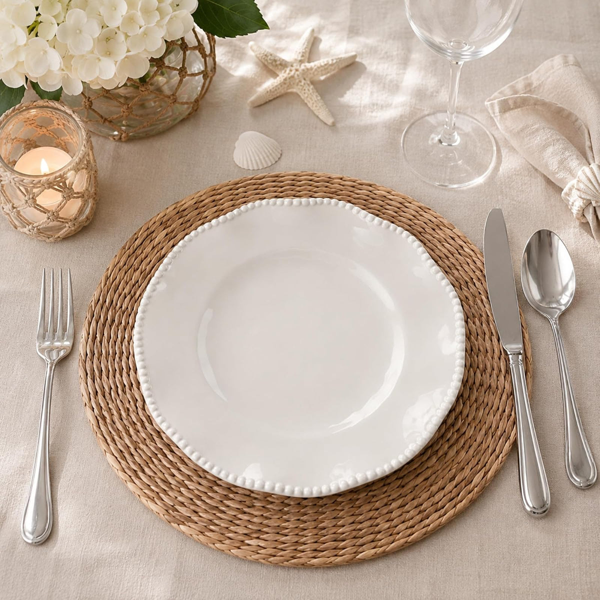 Certified International 27421SET4 Vajilla de crema de perleta, platos,