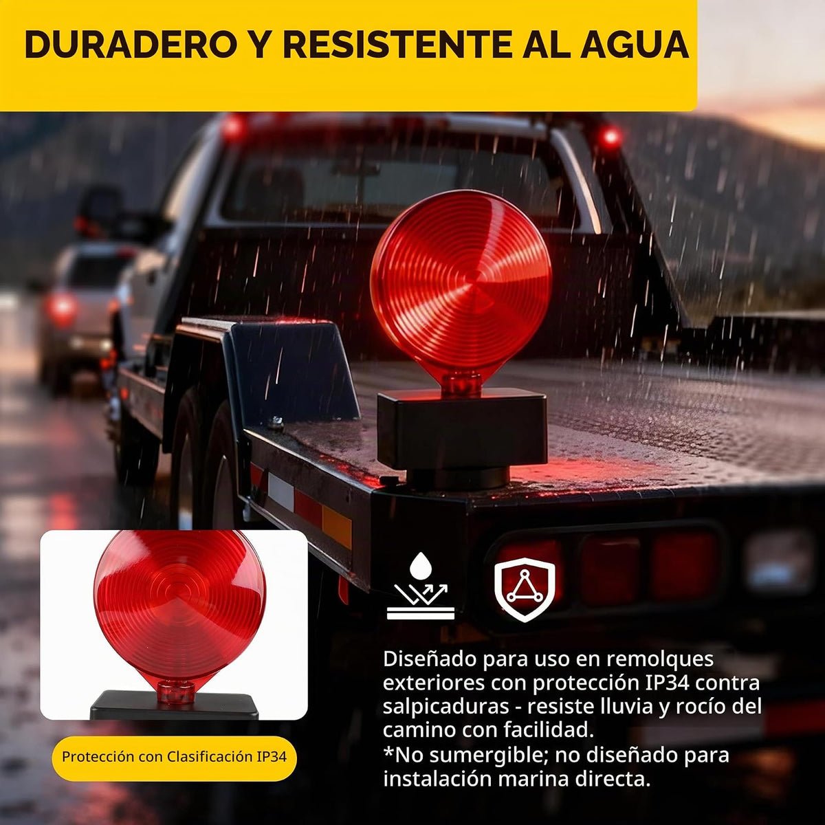 maxxhaul 80778 Kit de luz de remolque (de doble cara magnética para RV, barco, remolque y más Dot Aprobado), 1 Pack