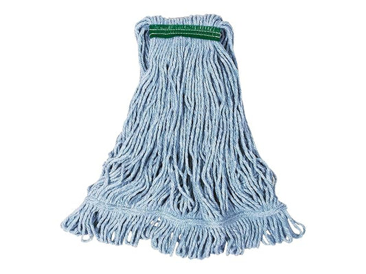 Rubbermaid Commercial Products Super Stitch Blend – Trapeador Industrial Húmedo de 567 g (20 oz), Mopa para Limpieza con Banda de Cabeza de 2.54 cm (1"), Azul FGD21206BL00 | Azul, 567 g (20 oz), Banda de Cabeza de 2.54 cm (1"), Material de Cabeza: Hilos d