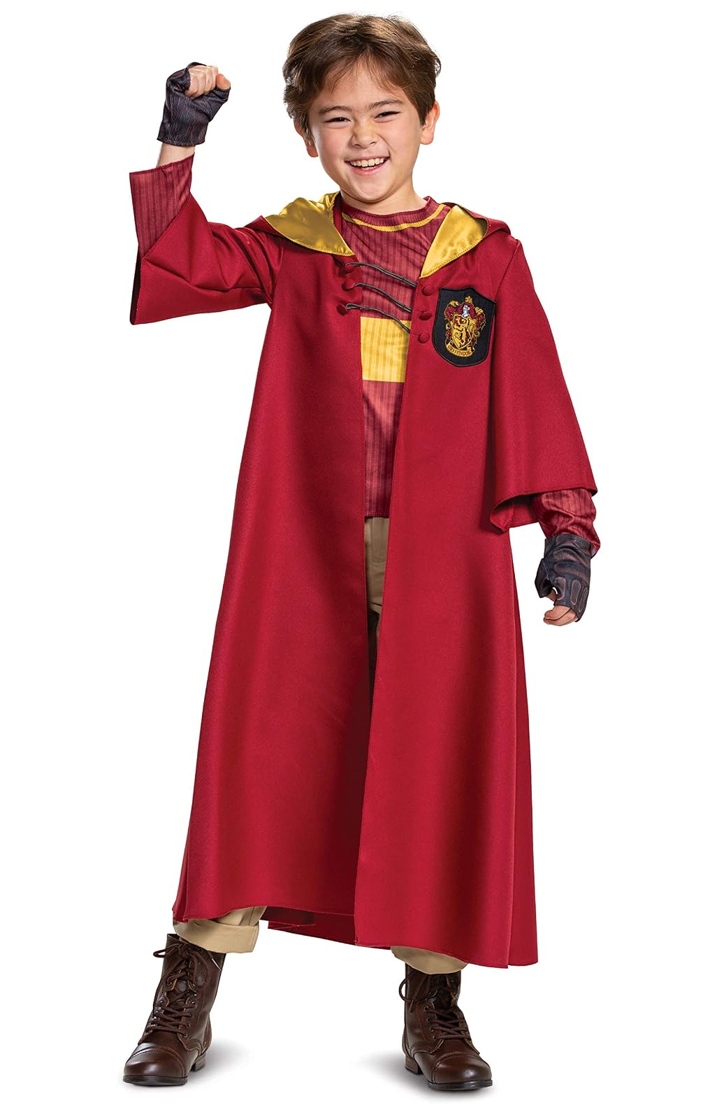 Harry Potter Quidditch Gryffindor - Disfraz Infantil de Lujo, Rojo y Dorado, Talla M (7-8)