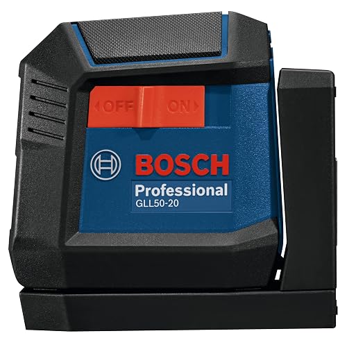 BOSCH PRO GLL50-20 Láser de línea cruzada autonivelante | Tecnología VisiMax, sistema de péndulo inteligente, 0.12 pulgadas. precisión, contratistas, montaje estable, topografía
