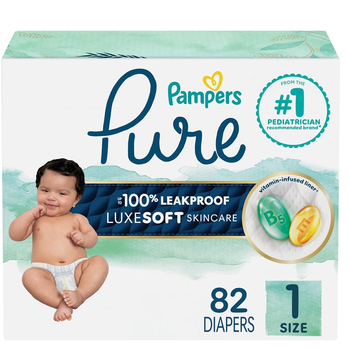Pampers Pure Protection Pañal Desechable Talla 4, 58 Piezas - Talla 1 (82 Unidad)