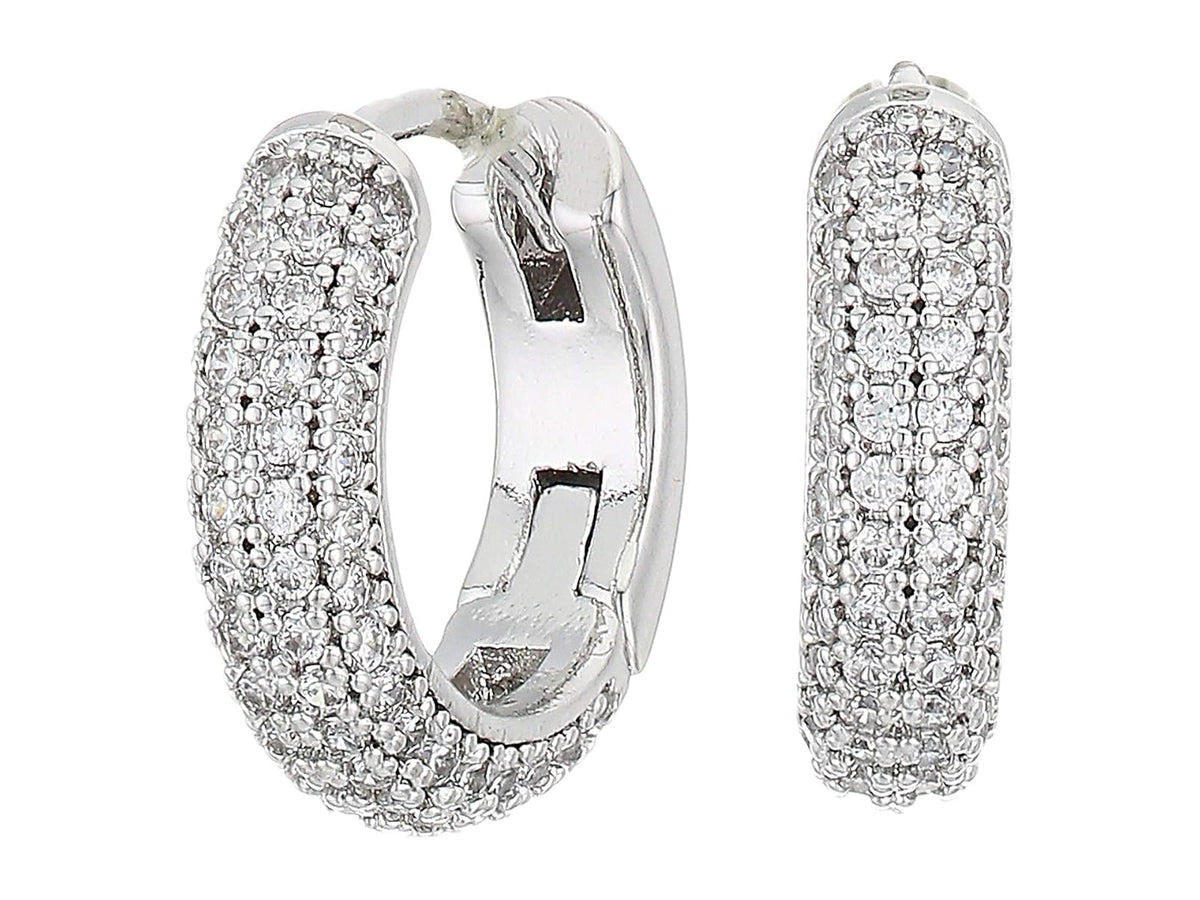 Kate Spade New York Brilliant Statements Pave Mini arete Huggies