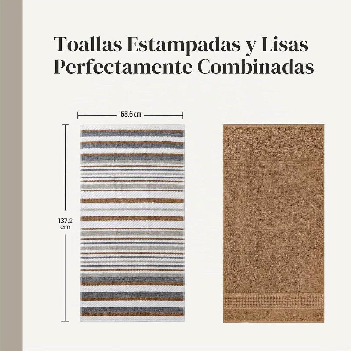 Modern Threads Pax - Juego de 6 Toallas Reversibles teñidas de Hilo Jacquard – Toallas de baño, Toallas de Mano y paños – súper absorbentes y de Secado rápido, 100% algodón Peinado, Mostaza