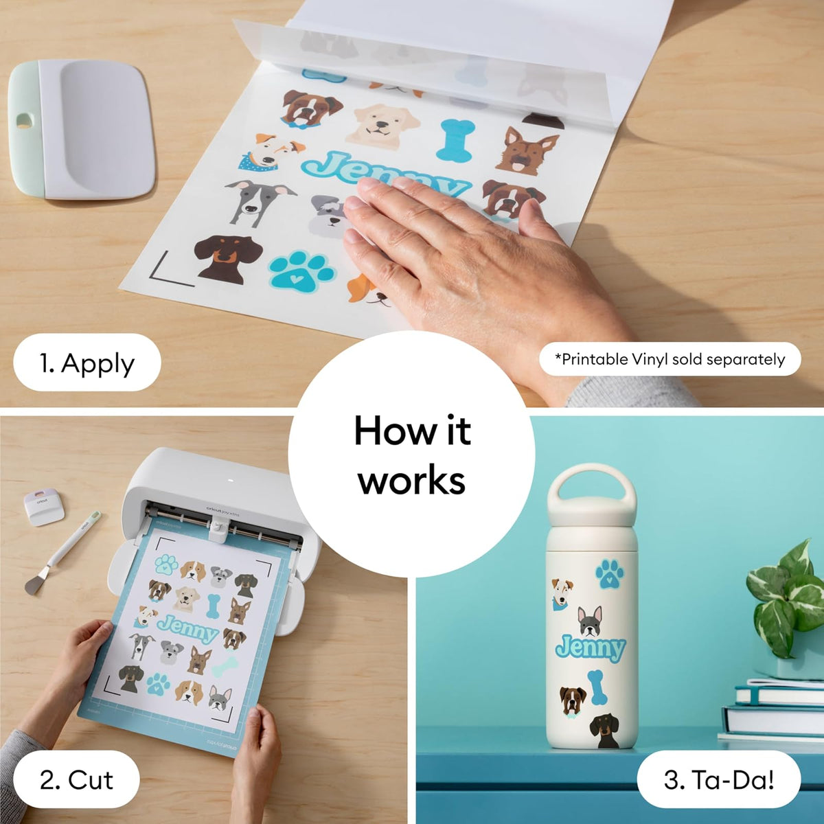 Cricut - Película laminadora - 8.5 x 11 pulgadas (30 unidades) - 15 holográficas + 15 láminas laminadas transparentes, añade un acabado protector resistente a los rayos UV a pegatinas, álbumes de