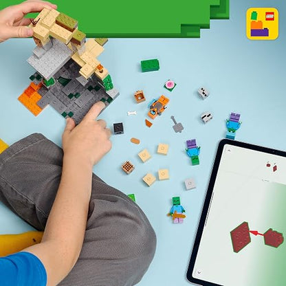 LEGO Minecraft El Calabozo de Zombies – Juguete de Construcción y Juego para Niños y Niñas Desde 8 Años – Set Minecraft con 3 Zombies, Figura de Guerrero y Accesorios – 21587