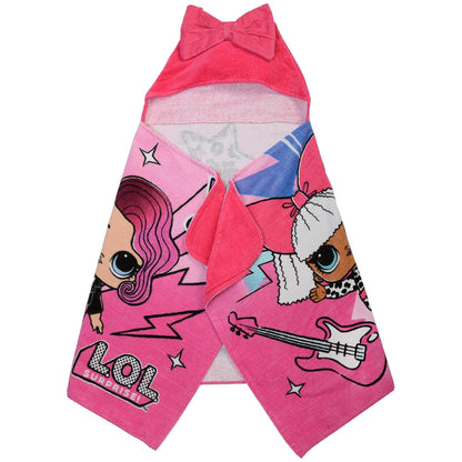 L.O.L. Surprise! - Toalla de baño de algodón Suave con Capucha, 24 x 50 Pulgadas, Color Rosa