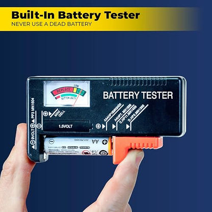 Ontel Battery Daddy 180 organizador de baterías y estuche de almacenamiento con probador, 1 unidad