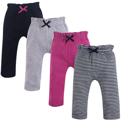 Touched by Nature Pantalones de algodón orgánico para bebé - 9-12 Meses - negro (Black Berry)