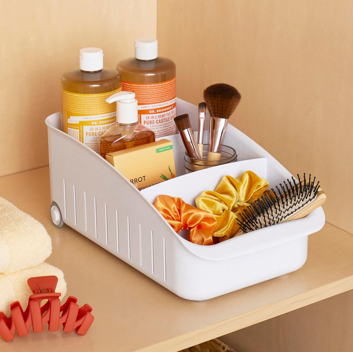 YouCopia - Cajón desplegable para despensa, 8 pulgadas, sin BPA, para organización de cocina, despensa y gabinetes, bolsas de té, medicina y más, color blanco