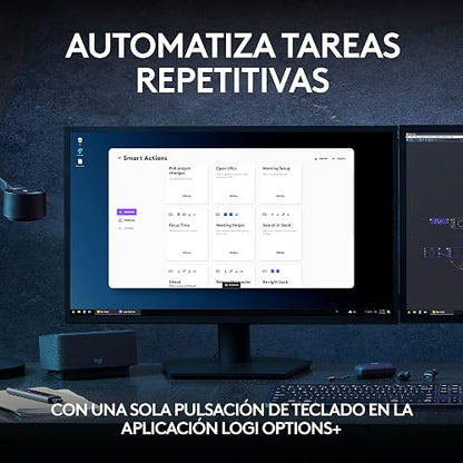 Logitech MX Keys S Teclado inalámbrico, bajo Perfil, preciso y silencioso, Teclas programables, retroiluminado, Bluetooth, USB C Recargable, para Windows PC, Linux, Chrome, Mac - Negro