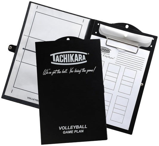 Tachikara Game Plan - Portapapeles para Plan de Juego de Voleibol, borrado en seco, Color Blanco y Negro