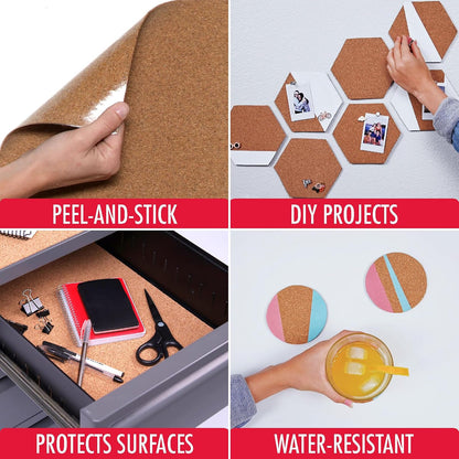 Con-Tact 04F-C6420-06 Self-Adhesive Shelf and Drawer Liner, 12-Inches by 4-Feet, Natural Cork