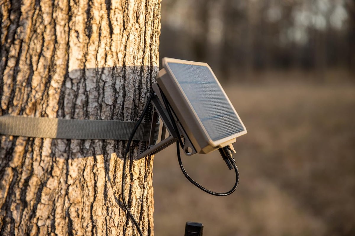Moultrie - Paquete de energía para Panel Solar, 3.4 W, Panel Solar Gen 2 con batería para cámaras de Rastro, 7.2 V, 3350 mAh