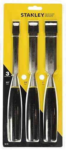 STANLEY Juego de Herramientas, Formones para Madera, 3 Piezas, 16-125LA