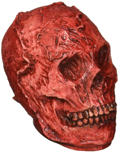 Ghoulish Productions Fleshy Skull, Artículo Decorativo de Craneo Sangirento, Adorno para Decoración de Halloween de Cabeza de Esqueleto Ideal para Casa de Terror y Día de Muertos