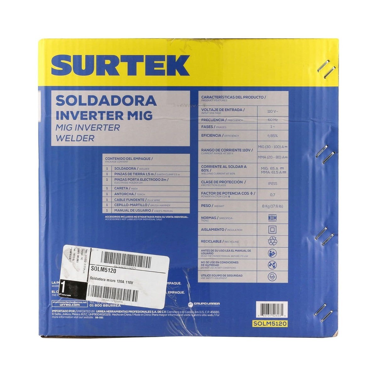 Surtek SOLM5120 Soldadora inverter para uso con microalambre 110V