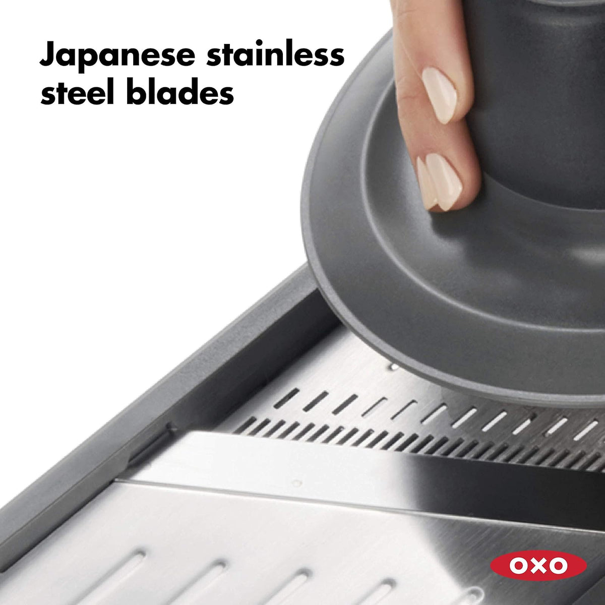 OXO Good Grips – Mandolina del chef 2.0 | Crea fácilmente rebanadas precisas para resultados de calidad profesional, hojas de arruga/gofre, hoja de acero inoxidable