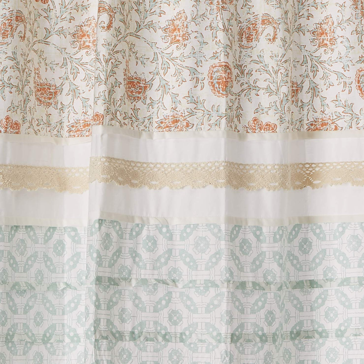 Madison Park Dawn Cortina de Ducha, 72 x 72 cm, Color Coral