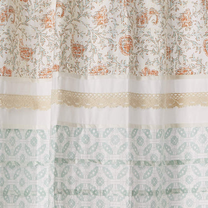 Madison Park Dawn Cortina de Ducha, 72 x 72 cm, Color Coral
