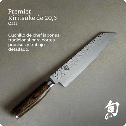 Shun TDM0771 Premier Kiritsuke Knife, 8", Silver