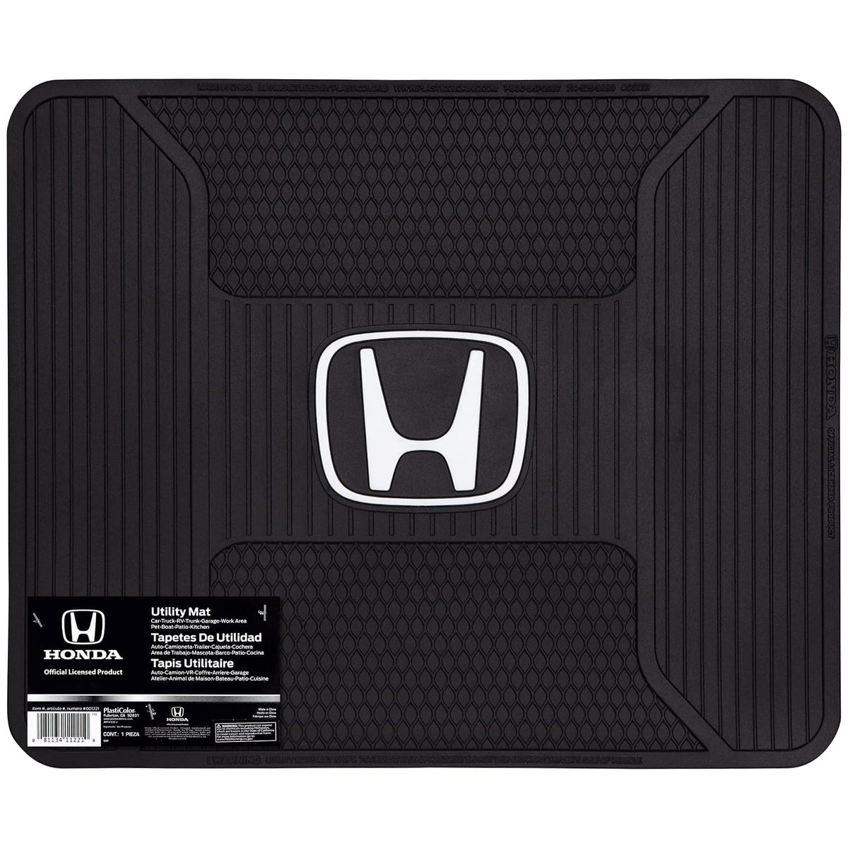 Plasticolor Alfombra Utilitaria Honda, Negro, 001221R01