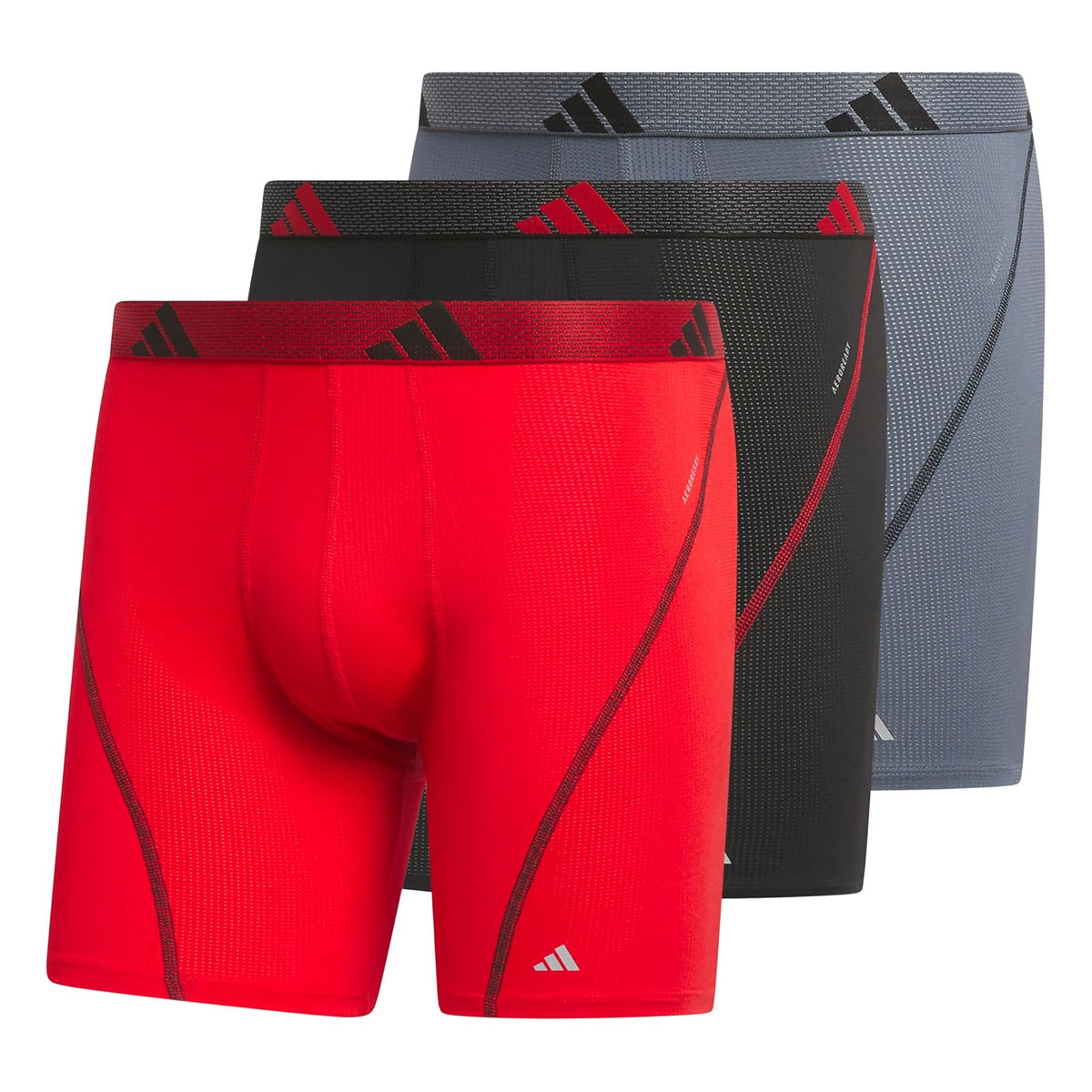 Adidas - Calzoncillos Calzones de Malla atlética para Hombre, Paquete de 3, Absorbe la Humedad, Comodidad Deportiva