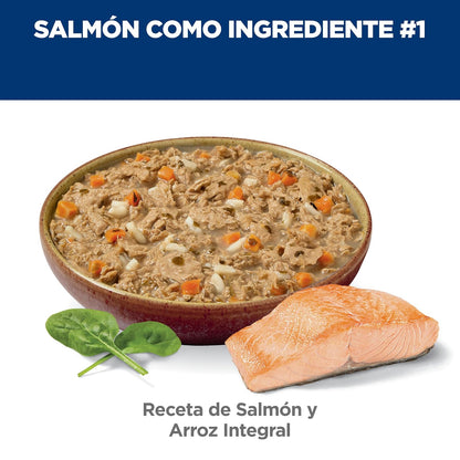 Hill's Alimento Húmedo para Gatito Sabor Salmón 24 Pack 59G | Alimento húmedo Hill's para gato, salmón real, piel y estómago sensible, alta digestibilidad, barrera cutánea sana