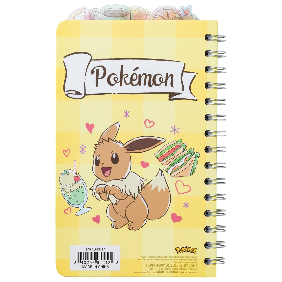 Silver Buffalo Cuaderno Espiral Pokémon 8 x 5 Pulgadas
