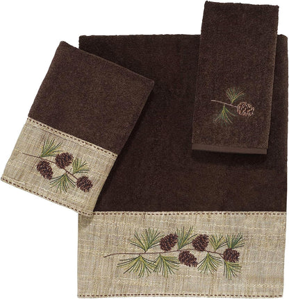 Avanti Linens - Toalla de Punta de los Dedos, algodón Suave y Absorbente, Accesorios de baño inspirados en la Naturaleza (colección de Rama de Pino) 18 x 11 Pulgadas