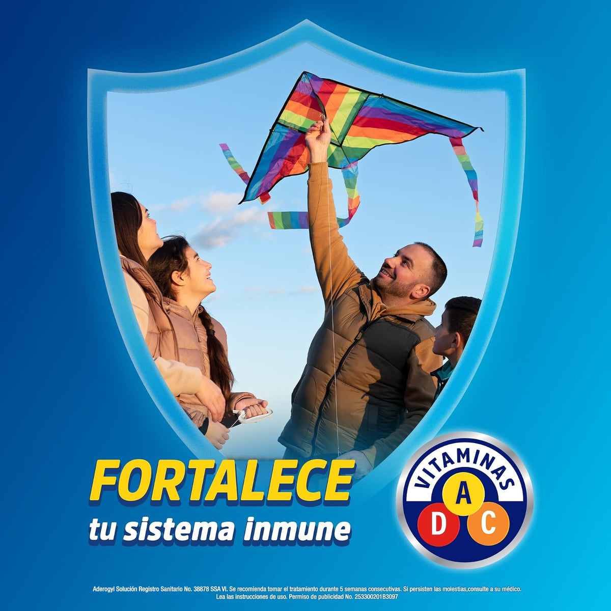 ADerogyl multivitamínico adultos con vitamina A,C y D, 15 ampolletas de 3 ml