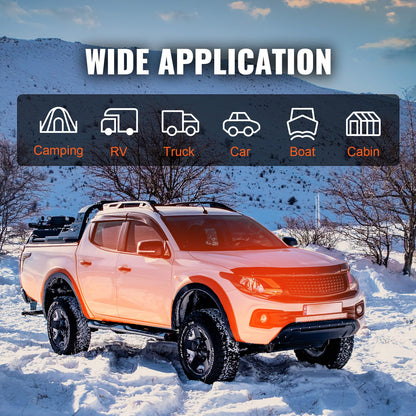 VEVOR - Calentador de aire diesel de 8 KW, control de aplicación Bluetooth, calentador diesel todo en uno con ajuste automático de altitud, control remoto y LCD, calentador de estacionamiento portátil