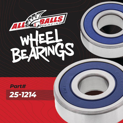 All Balls 25-1214 Kit de Rodamientos de Rueda para Honda Rojo
