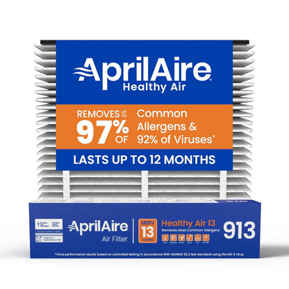 AprilAire 913 - Filtro de repuesto para purificadores de aire AprilAire para toda la casa, MERV 13, alergia saludable en el hogar, filtro de aire de 25 x 20 x 4 (paquete de 1)