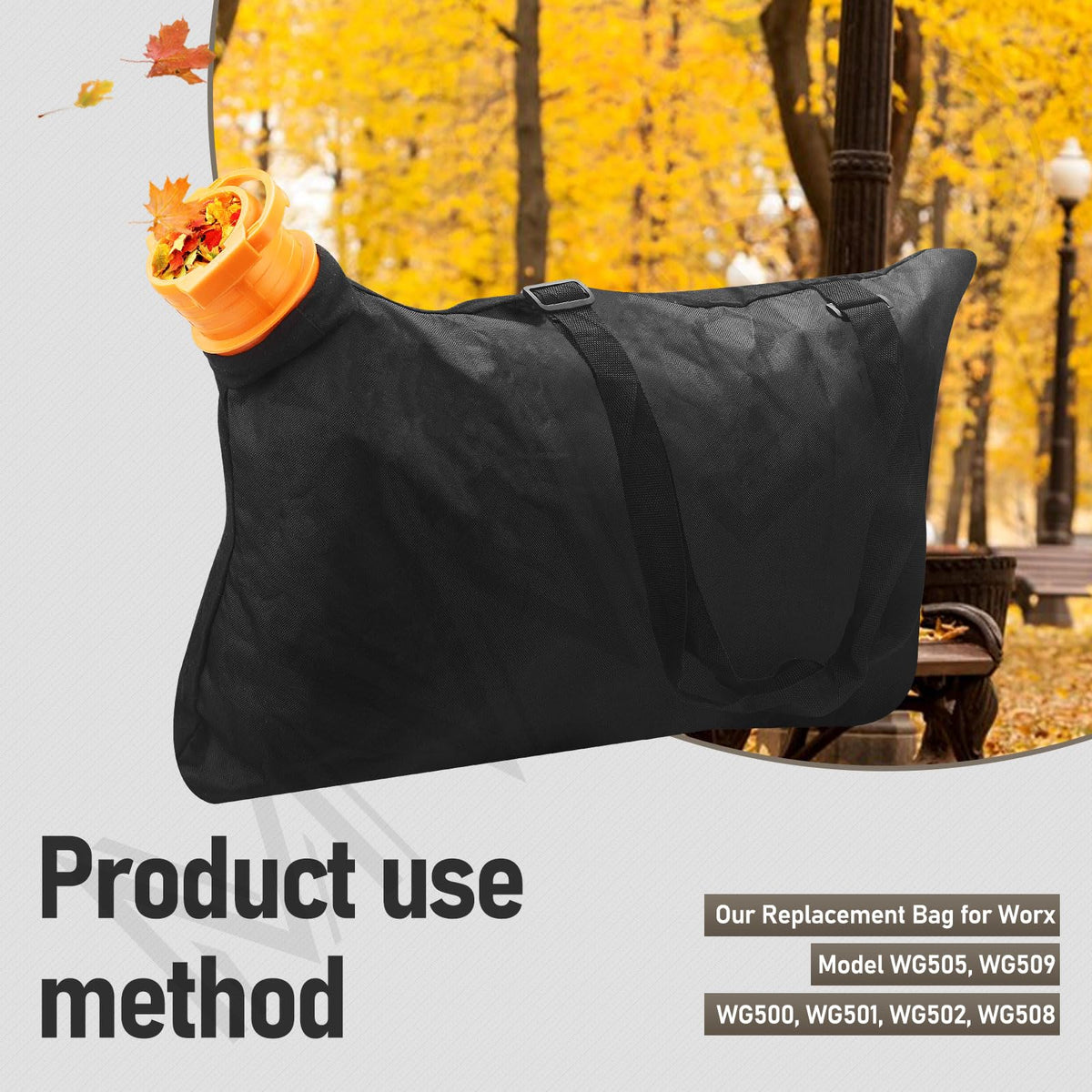 50026858 WGBAG500 Trivac Leaf Collection Bolsa para aspirador Worx Soplador