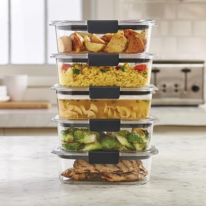 Rubbermaid - Recipiente para alimentos, 3.2 tazas, paquete de 5, Transparente, 3.2 Cup, 5-Pack, 1, 5