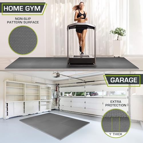 ProsourceFit Weaved Pattern Extra Thick Exercise Puzzle Mat 3/4-inch, EVA Foam Interlocking Tiles for Home Gym Flooring, Cushioned for Weight Lifting Equipment, Anti-Fatigue Floor for Gyms