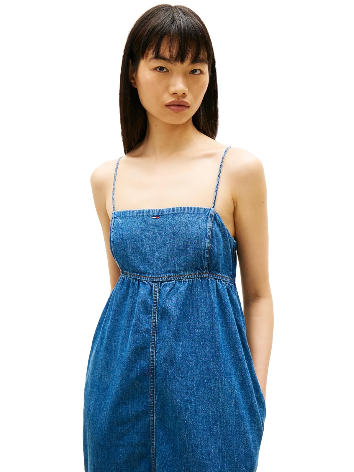 Tommy Jeans Lightweight Sleeveless Denim Maxi Dress Vestido Informal Mujer