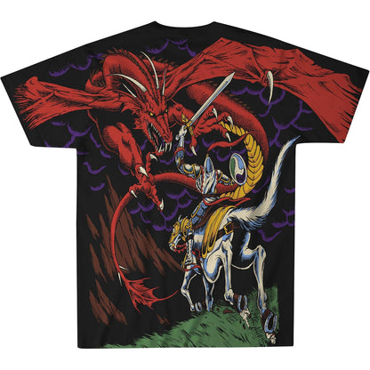Liquid Blue Dragon Vintage All Over Print Short Sleeve T-Shirt Camiseta Unisex Adulto