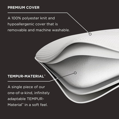 Tempur-Pedic Almohada soporte suave, cubierta lavable
