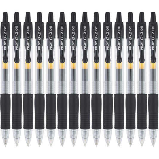 Pilot, G2 Premium - Bolígrafos de gel de punta extrafina de 0,5 mm, paquete de 14, color negro