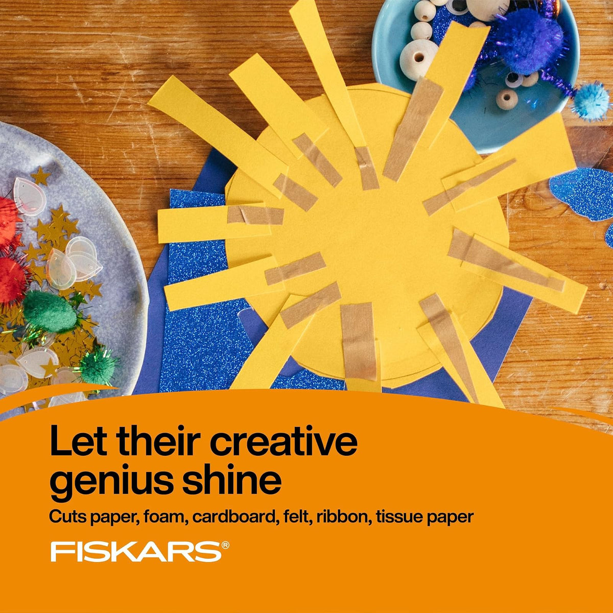 Fiskars - Tijeras para principiantes para niños a partir de 2 años (paquete de 3), pequeñas tijeras de plástico de seguridad, suministros de arte de fácil agarre para niños para volver a la escuela,
