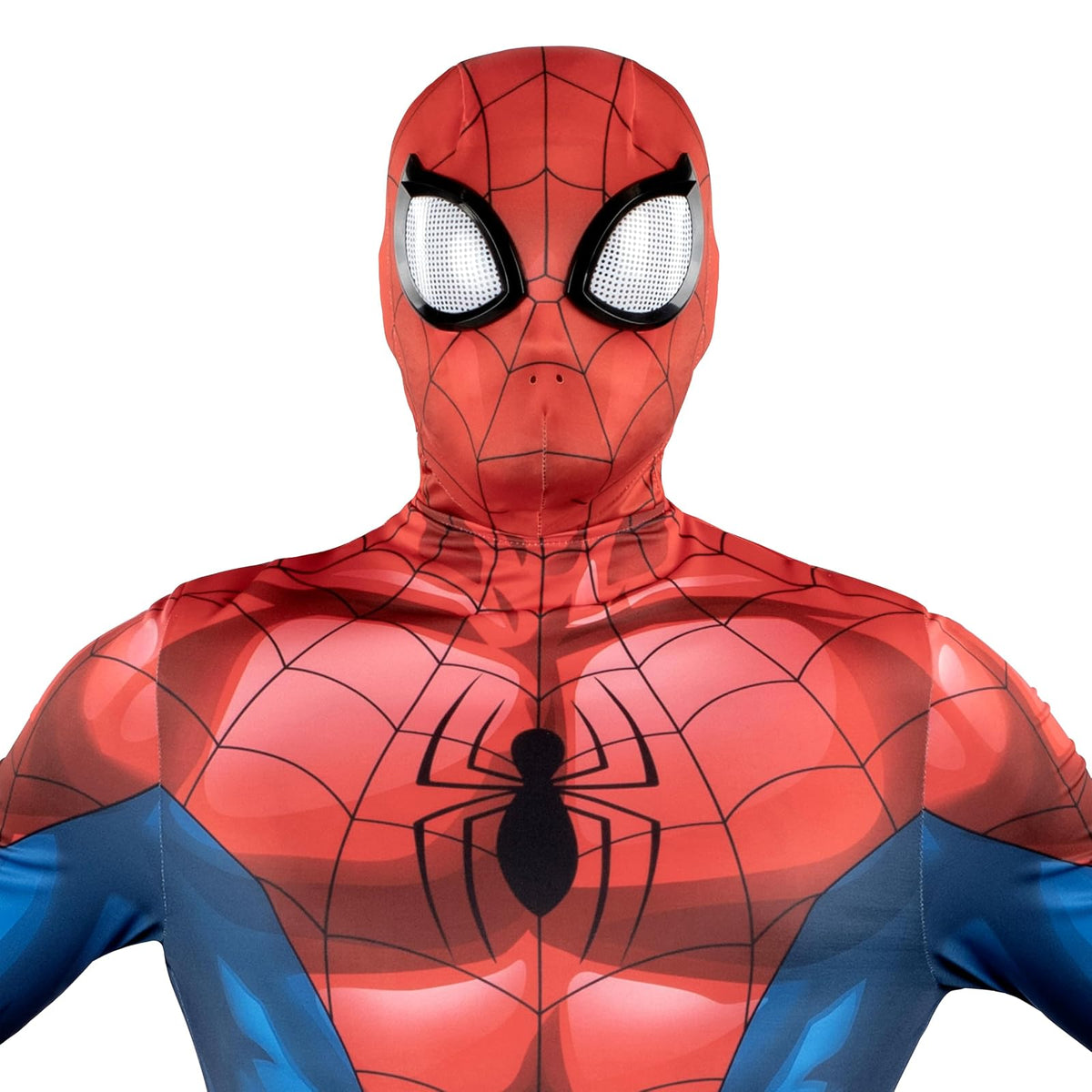 MARVEL Spider-Man Official Adult Deluxe Zentai Halloween Costume - Stretch Spandex with Hidden Zippers and Wrist Slits